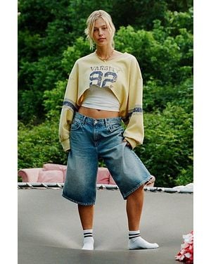 BDG Mega Mid-Rise Baggy Jort - Blue