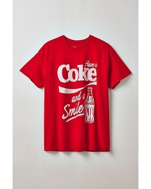 Urban Outfitters Coca-Cola Have A Coke & Smile Graphic Tee - Red