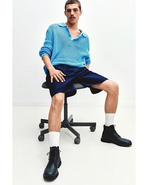 Camper Pix Leather Ankle Boots - Blue