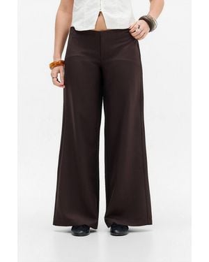 Urban Outfitters Uo Tally Low Rise Trousers - Black