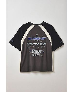 WORSHIP SUPPLIES Logo Raglan Tee - Black