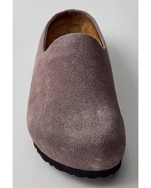 Birkenstock Amsterdam Wrapped Suede Colgs Shoe - Brown