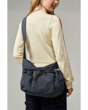 Urban Outfitters Uo Check Nylon Sling Bag - Blue
