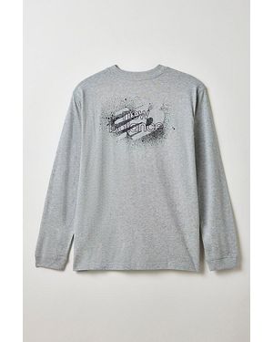 New Balance Spray Paint Graphic Long Sleeve Tee - Gray