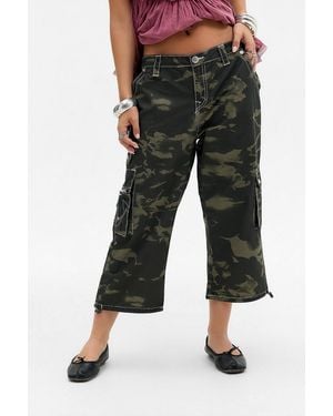 TRUE RELIGION Y2k Mid Rise Cargo Capri Trousers 28 At Urban Outfitters - Black