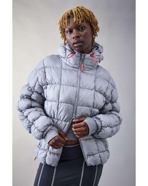 iets frans... Ruched Puffer Jacket - Grey