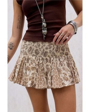 Kimchi Blue Immy Godet Ditsy Skort - Brown
