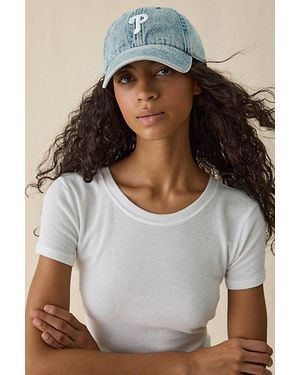 Mitchell & Ness Mlb Philadelphia Phillies Denim Dad Hat - Blue