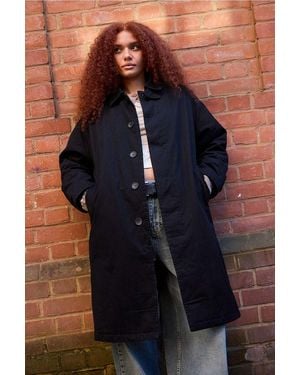 BDG Rayne Trench Coat Jacket - Blue