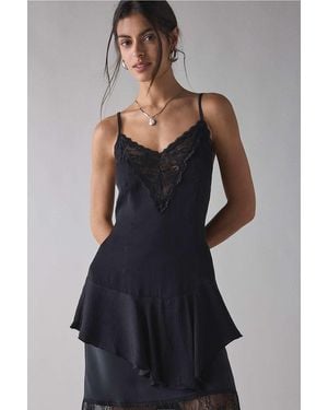 Out From Under Mei Satin Slip Dress - Blue