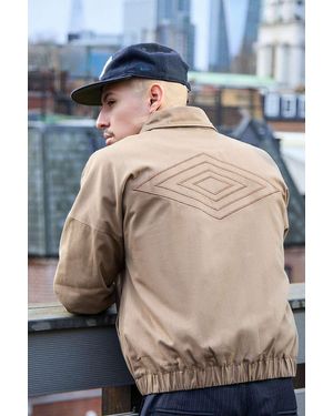Umbro Uo Exclusive Brown Canvas Jacket - Blue