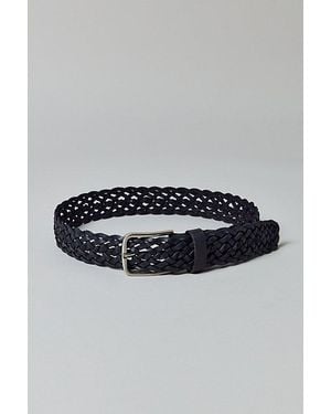 Urban Outfitters Braided Leather Belt - Gray