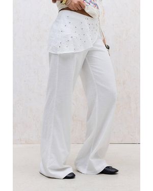 Kimchi Blue Indi Studded Skirt Trousers - Grey