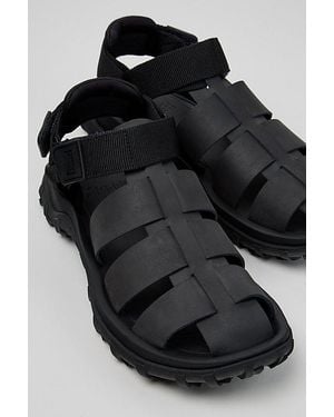Camper Drift Trail Leather Fisherman Sandal - Black