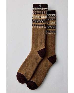 UGG Keavy Cozy Crew Sock - Brown