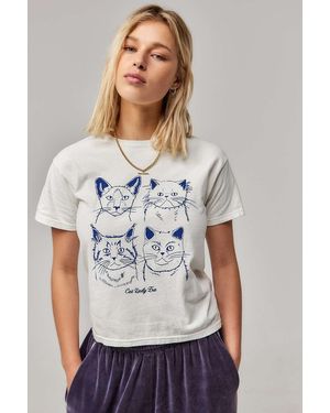 Urban Outfitters Uo Cat Lady Era Relaxed T-shirt - White