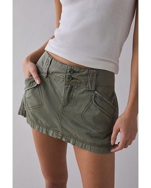 BDG Trail Star Utility Low-Rise Micro Mini Skirt - Green