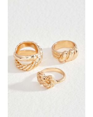 Silence + Noise Silence + Noise Vintage Style Ring 3-pack - Metallic