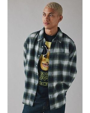 Urban Outfitters Uo The Baggy Flannel Shirt Top - Gray