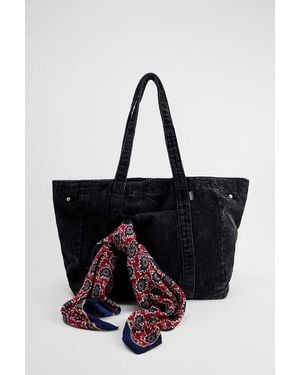 BDG Cord Carryall Tote Bag With Scarf - Black