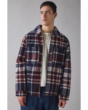 Levi's Plaid Wool Shirt Jacket Top - Grey
