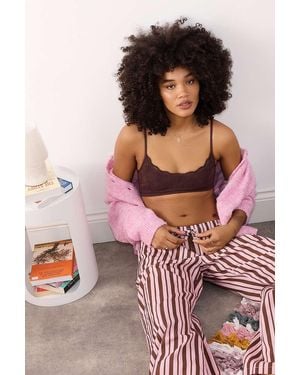 Out From Under Layla Floral Soft Bralette - Brown
