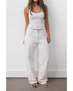 Abrand Jeans 95 Mid Baggy Petite Pant - White