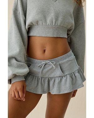 Out From Under Bec Pocket Low-Rise Mini Skort - Grey