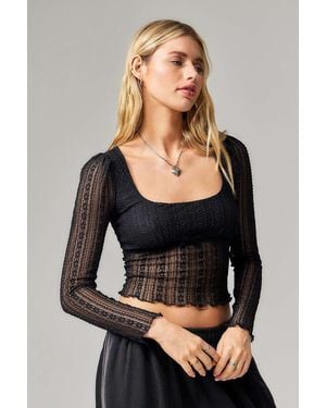 Kimchi Blue Jewel Lace Top - Black
