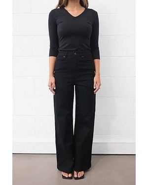 Abrand Jeans 94 High & Wide Petite - Black