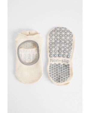 Out From Under Non-slip Pilates Cut Out Socks - Natural