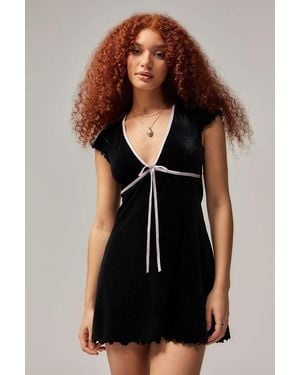 Kimchi Blue Madison Velvet Mini Dress - Black