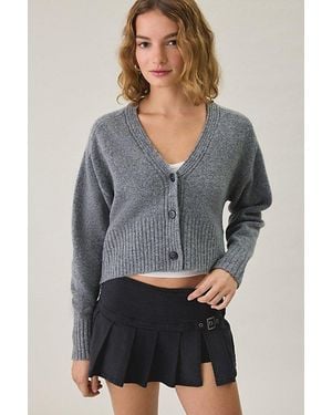 BDG So Soft V-Neck Cardigan - Gray
