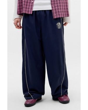 iets frans... Navy & Green Microfibre Track Trousers - Blue