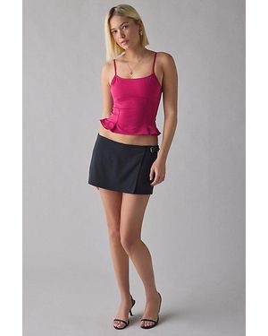 Silence + Noise Good Luck Peplum Cami - Red