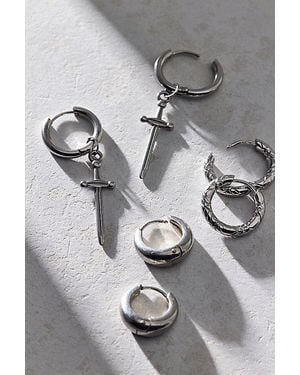 Urban Outfitters Fatale Waterproof Hoop Earring Set - Gray