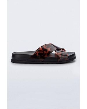 Melissa Cozy Cross Jelly Slide - Brown