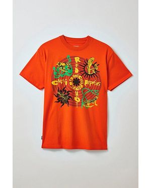 Parks Project X Hot Chili Peppers Lizard Graphic Tee - Orange