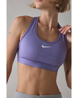 Nike Swoosh Medium Support Sports Bra - Purple
