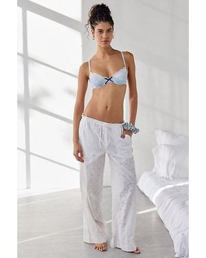 Out From Under Eva Daydream Lace Trim Mesh Underwire Bra - White