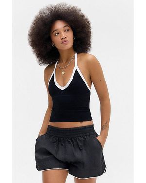 Out From Under Andi Tipped Halter Top - Black