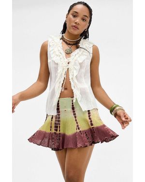 Archive At Uo Agatha Flippy Mini Skirt - White