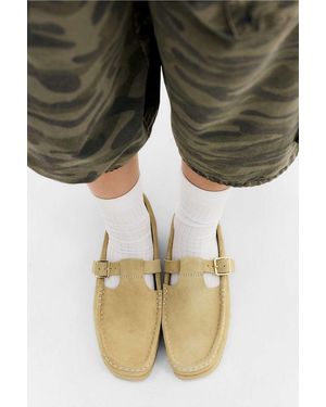 Clarks Maple Wallabee T-bar Shoes - Green