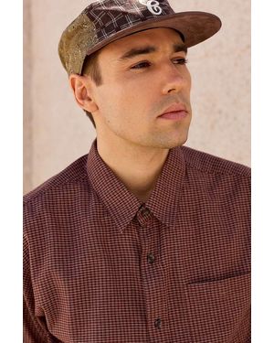 BDG Brown Mini Check Short Sleeve Shirt