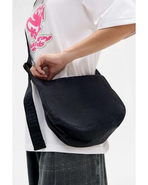 BAGGU Black Medium Nylon Crescent Bag