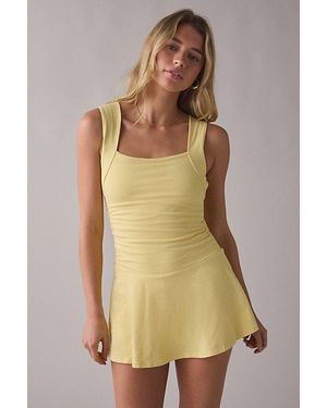 Out From Under Bec Square Neck Fit-And-Flare Mini Dress - Natural