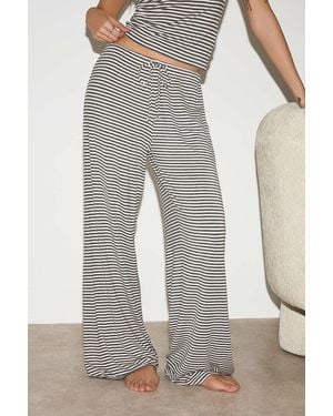 Out From Under Demi Stripe Jersey Pyjama Trousers - Grey