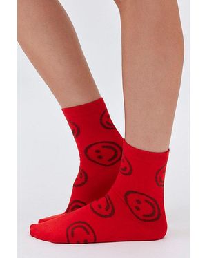 BAGGU Happy Crew Sock - Red