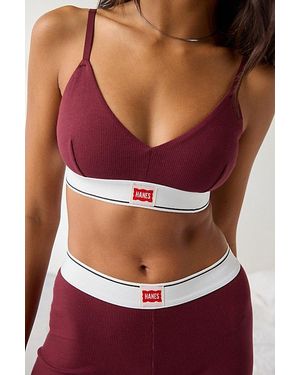 Hanes Uo Exclusive Jersey Knit Triangle Bralette Top - Red