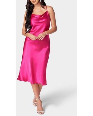 knee length dresses for ladies Baby Blue Midi Slip Dress